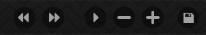 Live anhalten und skalieren. Nach dem Anhalten: ▶ — Anzeige fortsetzen; −/+ — Zeitmaßstab; rechts — CSV-Export.