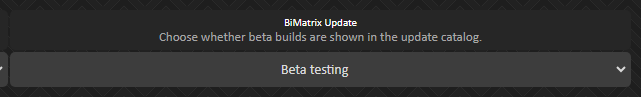 BiMatrix Update: Release only und Beta testing